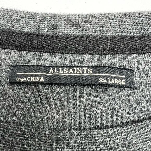 Allsaints Sweater Short Sleeve Mini Dress With Pockets Women's Size Large - Picture 4 of 10